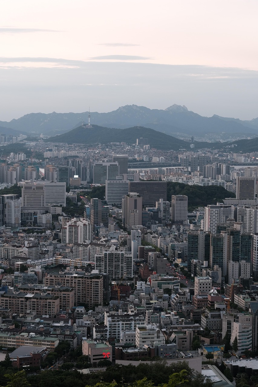 Seoul skyline at dusk