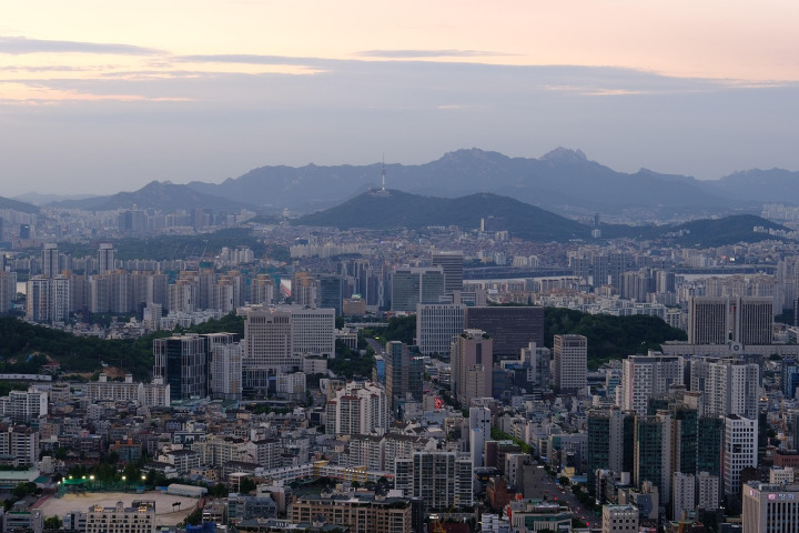 Seoul skyline at sunrise
